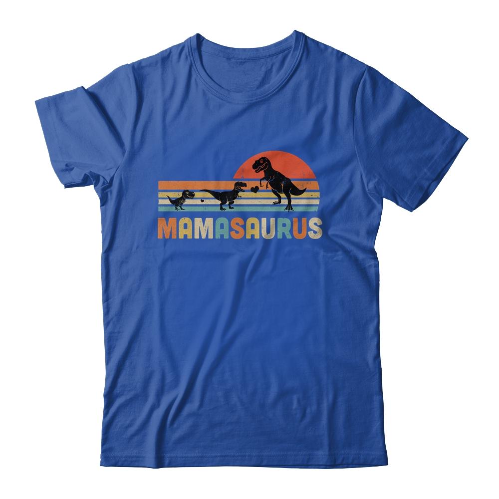 Fun Mamasaurus T-Rex Dinosaurs For Mom Mother's Day-T-Shirt & Tank Top-Classic T-Shirt-Royal