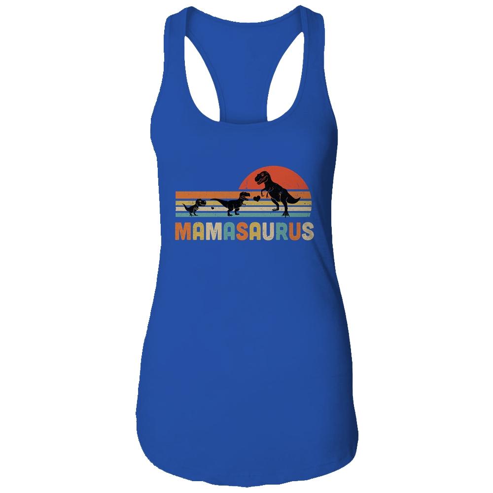Fun Mamasaurus T-Rex Dinosaurs For Mom Mother's Day-T-Shirt & Tank Top-Women's Ideal Racerback Tank-Royal