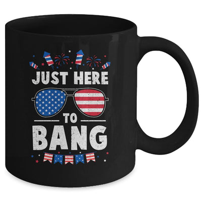 Funny 4th Of July I'm Just Here To Bang USA Flag Sunglasses Mug-Coffee Mug-