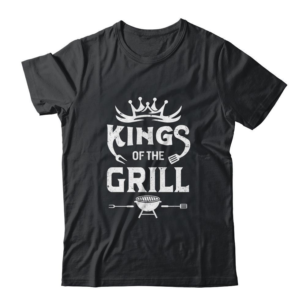 Funny BBQ Mens Chef Gift For Him King Of The Grill-T-Shirt & Hoodie-Classic T-Shirt-Black