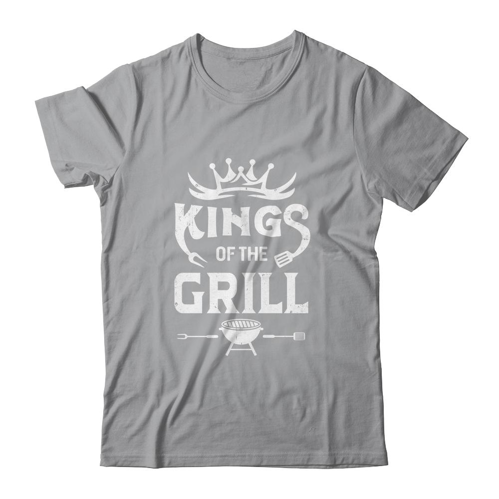 Funny BBQ Mens Chef Gift For Him King Of The Grill-T-Shirt & Hoodie-Classic T-Shirt-Sport Grey