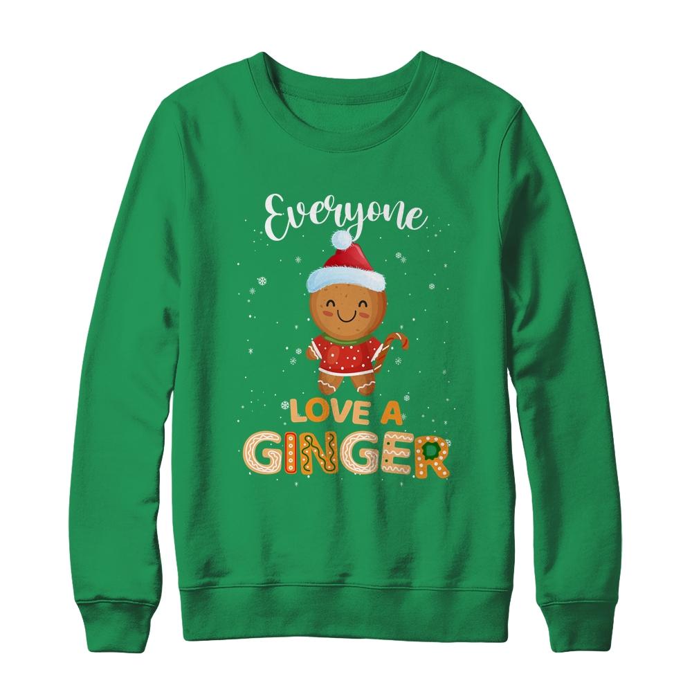 Funny Christmas Everyone Loves A Ginger-T-Shirt & Sweatshirt-Crewneck Sweatshirt-Irish Green