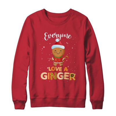 Funny Christmas Everyone Loves A Ginger-T-Shirt & Sweatshirt-Crewneck Sweatshirt-Red