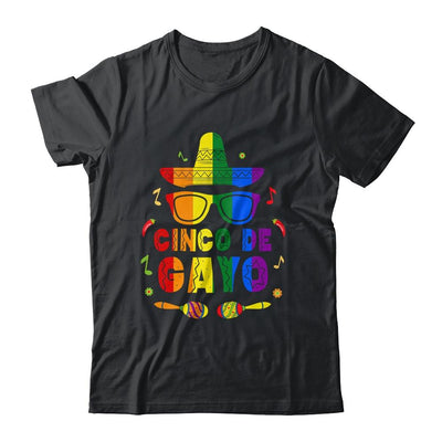 Funny Cinco De Gayo LGBT Gay Pride Flag-T-Shirt & Hoodie-Classic T-Shirt-Black