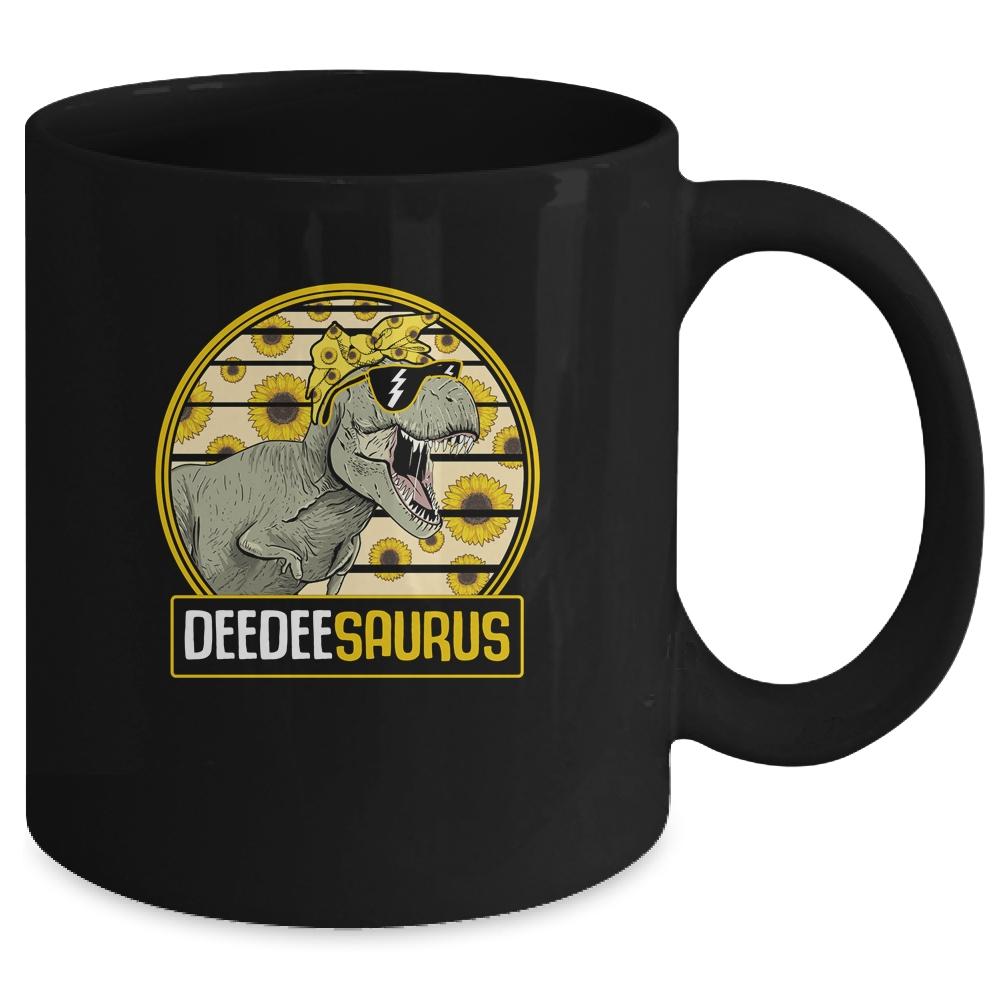 Funny DeeDee Saurus Sunflower Dinosaur Grandma T Rex Mug-Coffee Mug-