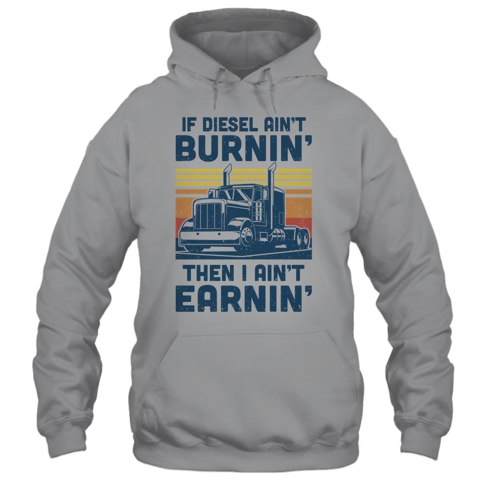 Funny Diesel Trucker Big Semi-Trailer Truck Driver Gift-T-Shirt & Hoodie-Pullover Hoodie-Sport Grey