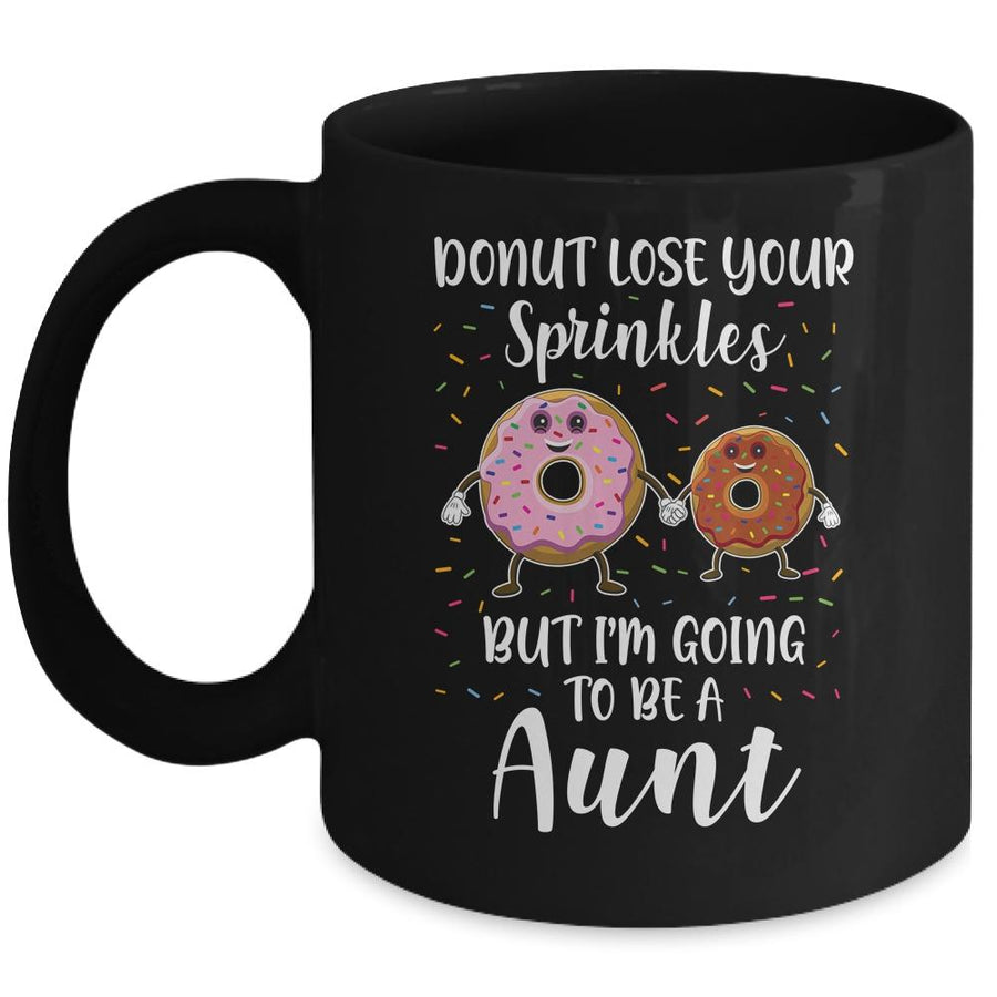 Funny Donut I'm Going To Be A Big Bother Baby Announcement Mug-Coffee Mug-Mug-Black