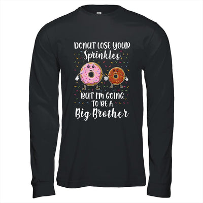 Funny Donut I'm Going To Be A Big Sister Baby Announcement-T-Shirt & Hoodie-Long Sleeve T-Shirt-Black