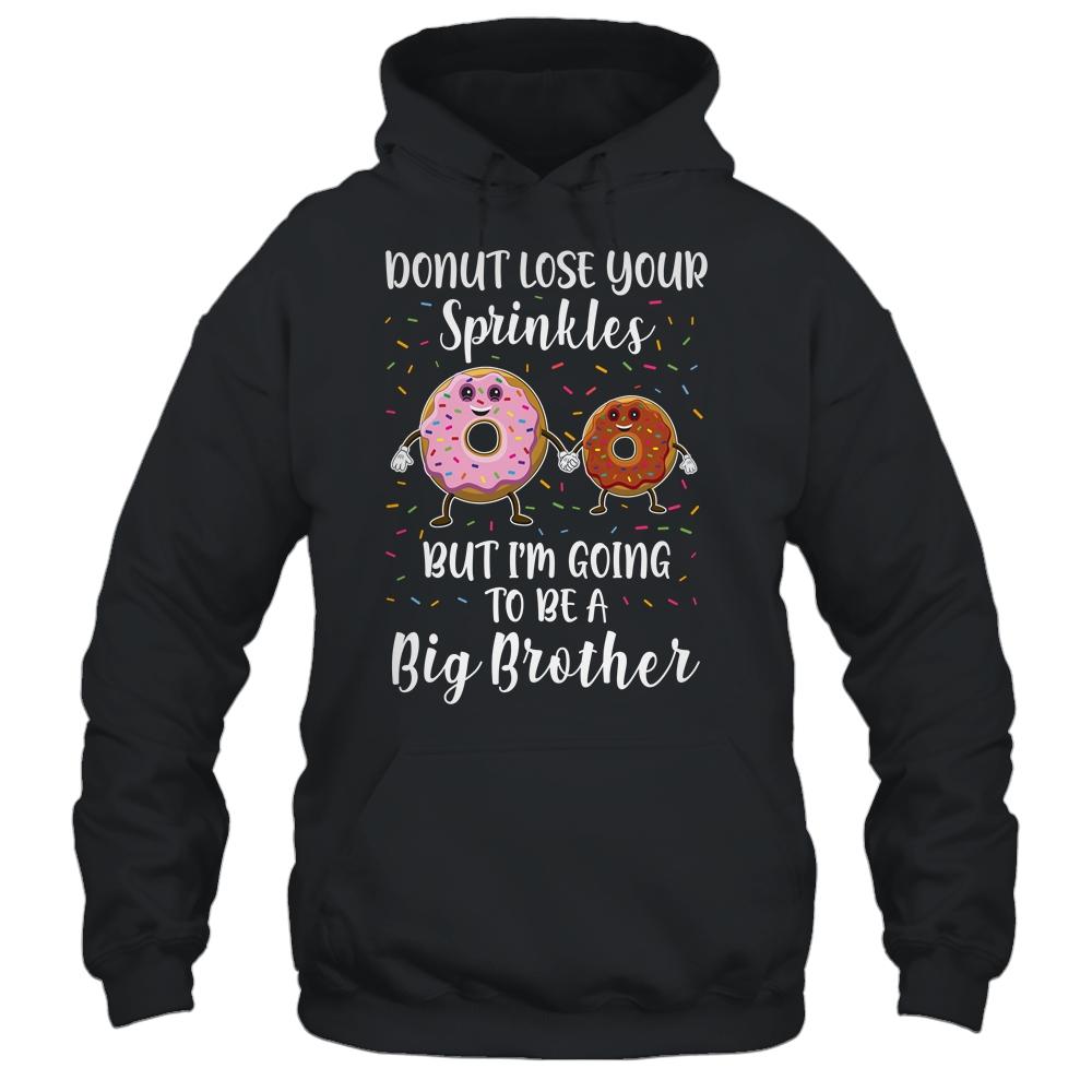 Funny Donut I'm Going To Be A Big Sister Baby Announcement-T-Shirt & Hoodie-Pullover Hoodie-Black