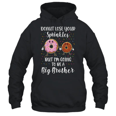 Funny Donut I'm Going To Be A Big Sister Baby Announcement-T-Shirt & Hoodie-Pullover Hoodie-Black