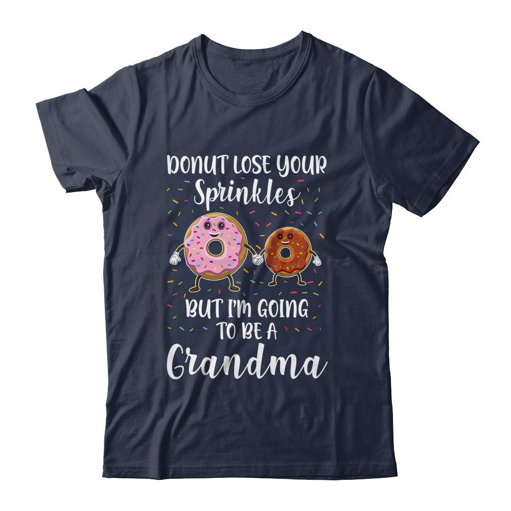 Funny Donut I'm Going To Be A Grandpa Baby Announcement-T-Shirt & Hoodie-Classic T-Shirt-Navy