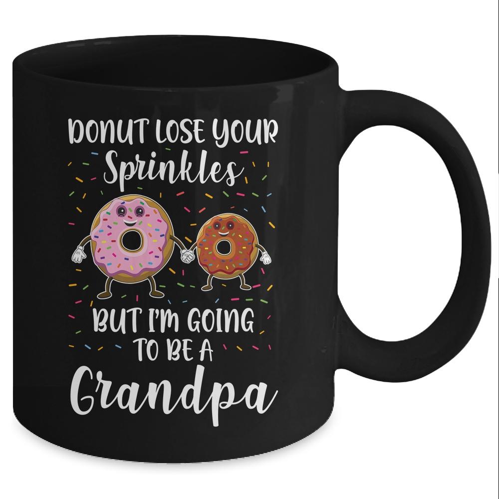 Funny Donut I'm Going To Be A Mommy Baby Announcement Mug-Coffee Mug-Mug-Black