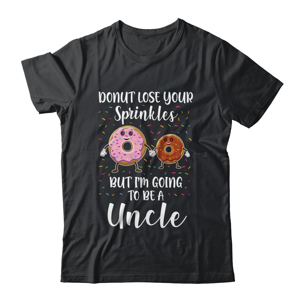 Funny Donut I'm Going To Be An Uncle Baby Announcement-T-Shirt & Hoodie-Classic T-Shirt-Black