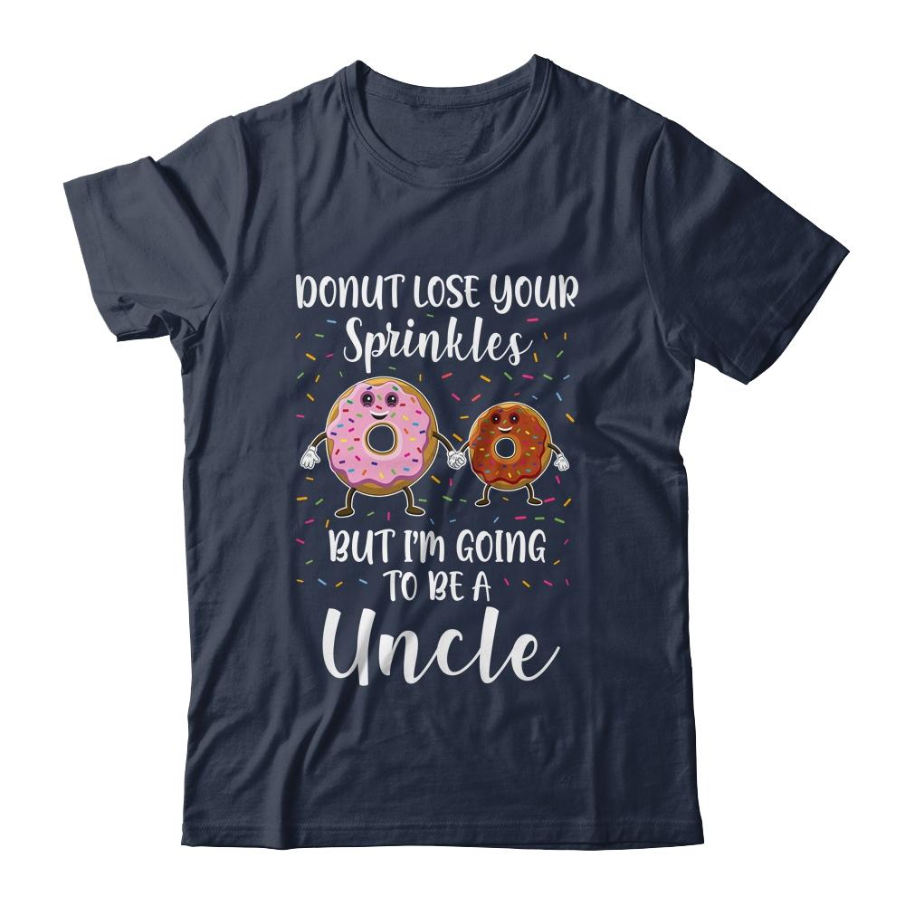 Funny Donut I'm Going To Be An Uncle Baby Announcement-T-Shirt & Hoodie-Classic T-Shirt-Navy