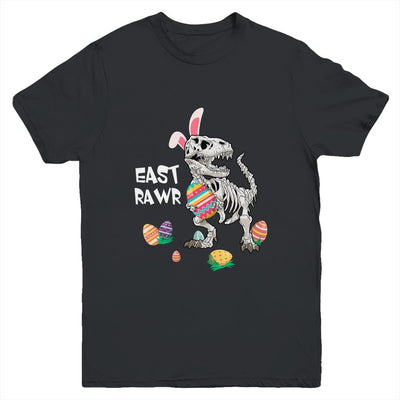Funny Eastrawr T Rex Dinosaur Easter Day Boy Men Youth-Youth Shirt-Youth T-Shirt-Black
