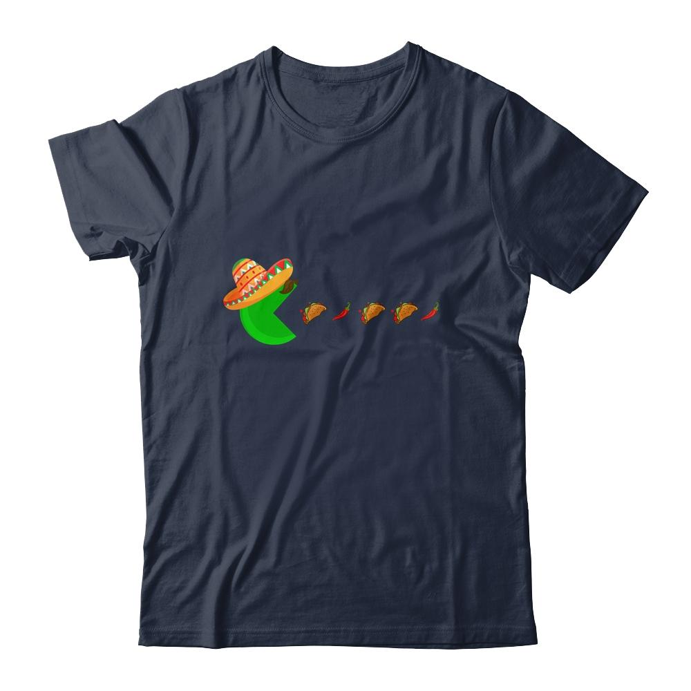 Funny Eating Tacos Cinco De Mayo Mexican-T-Shirt & Tank Top-Classic T-Shirt-Navy