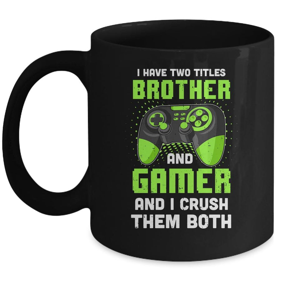 Funny Gaming Brothers Gamer Gifts For Teen Boys Mug-Coffee Mug-Mug-Black