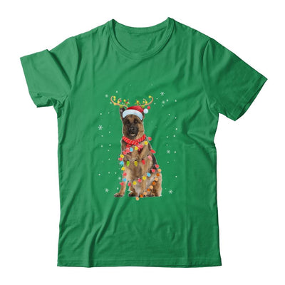 Funny German Shepherd Christmas Tree Santa Reindeer Pajamas-T-Shirt & Sweatshirt-Classic T-Shirt-Irish Green