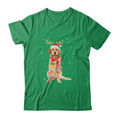 Funny Golden Retriever Christmas Tree Santa Reindeer Pajamas-T-Shirt & Sweatshirt-Classic T-Shirt-Irish Green