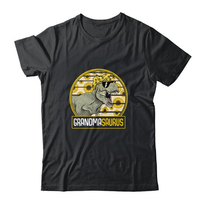 Funny Grandma Saurus Sunflower Dinosaur Grandma T Rex-T-Shirt & Tank Top-Classic T-Shirt-Black