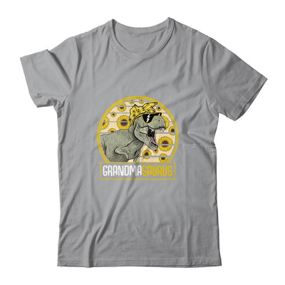 Funny Grandma Saurus Sunflower Dinosaur Grandma T Rex-T-Shirt & Tank Top-Classic T-Shirt-Sport Grey