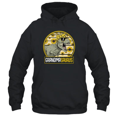 Funny Grandma Saurus Sunflower Dinosaur Grandma T Rex-T-Shirt & Tank Top-Pullover Hoodie-Black