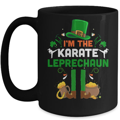 Funny I'm The Karate Leprechaun Karate St Patrick's Day Mug-Coffee Mug-Mug-Black