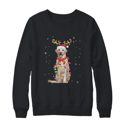 Funny Labrador Christmas Tree Santa Reindeer Pajamas-T-Shirt & Sweatshirt-Crewneck Sweatshirt-Black