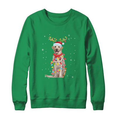 Funny Labrador Christmas Tree Santa Reindeer Pajamas-T-Shirt & Sweatshirt-Crewneck Sweatshirt-Irish Green