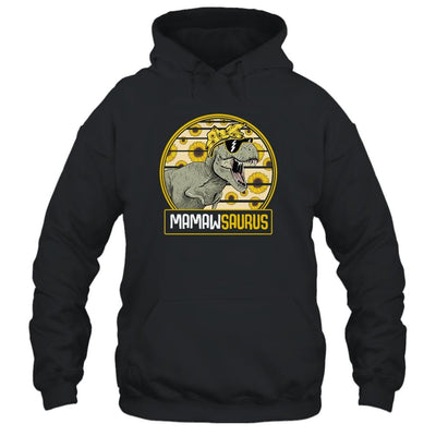 Funny Mamaw Saurus Sunflower Dinosaur Grandma T Rex-T-Shirt & Tank Top-Pullover Hoodie-Black