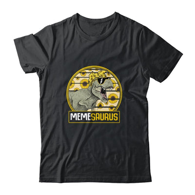 Funny Meme Saurus Sunflower Dinosaur Grandma T Rex-T-Shirt & Tank Top-Classic T-Shirt-Black