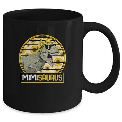 Funny Mimi Saurus Sunflower Dinosaur Grandma T Rex Mug-Coffee Mug-