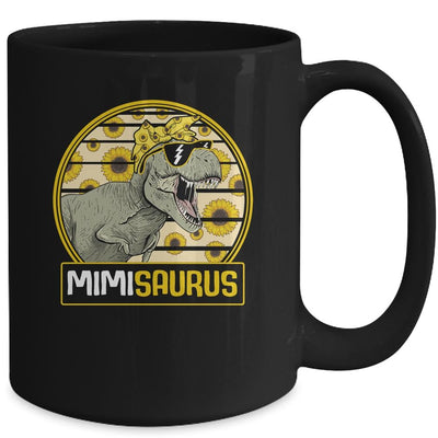 Funny Mimi Saurus Sunflower Dinosaur Grandma T Rex Mug-Coffee Mug-