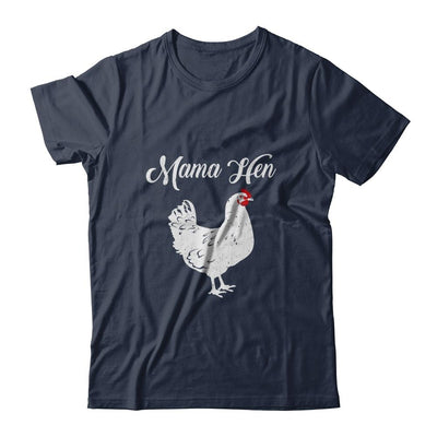 Funny Mother's Day Mama Hen Chicken Gift Mom Farm-T-Shirt & Tank Top-Classic T-Shirt-Navy