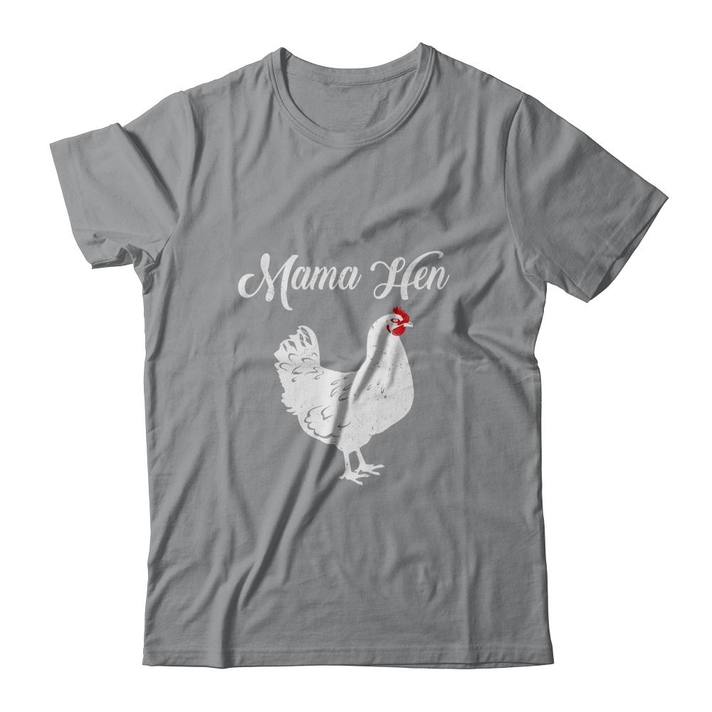 Funny Mother's Day Mama Hen Chicken Gift Mom Farm-T-Shirt & Tank Top-Classic T-Shirt-Sport Grey