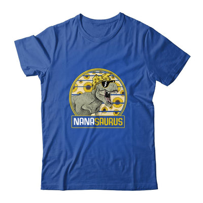Funny Nana Saurus Sunflower Dinosaur Grandma T Rex-T-Shirt & Tank Top-Classic T-Shirt-Royal