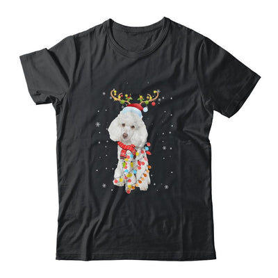 Funny Poodle Christmas Tree Santa Reindeer Pajamas-T-Shirt & Sweatshirt-Classic T-Shirt-Black