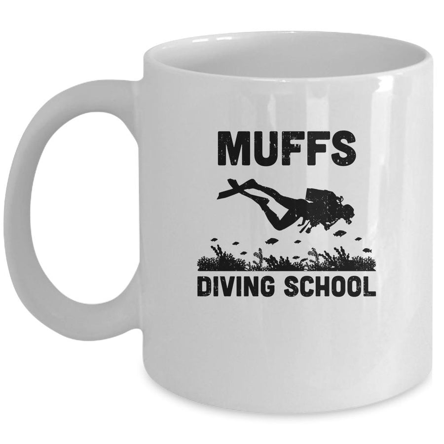 Funny Scuba Muffs Diving School Mug-Coffee Mug-Mug-White