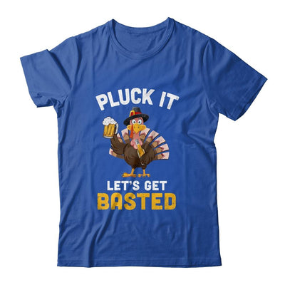Funny Thanksgiving Pluck It Let's Get Basted Turkey Beer-T-Shirt & Hoodie-Classic T-Shirt-Royal