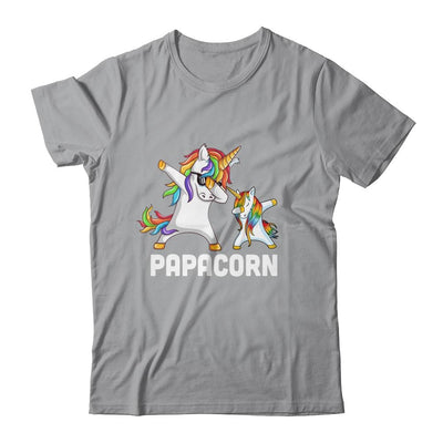 Funny Unicorn Grandpa Papa Baby Papacorn Dabbing-T-Shirt & Hoodie-Classic T-Shirt-Sport Grey
