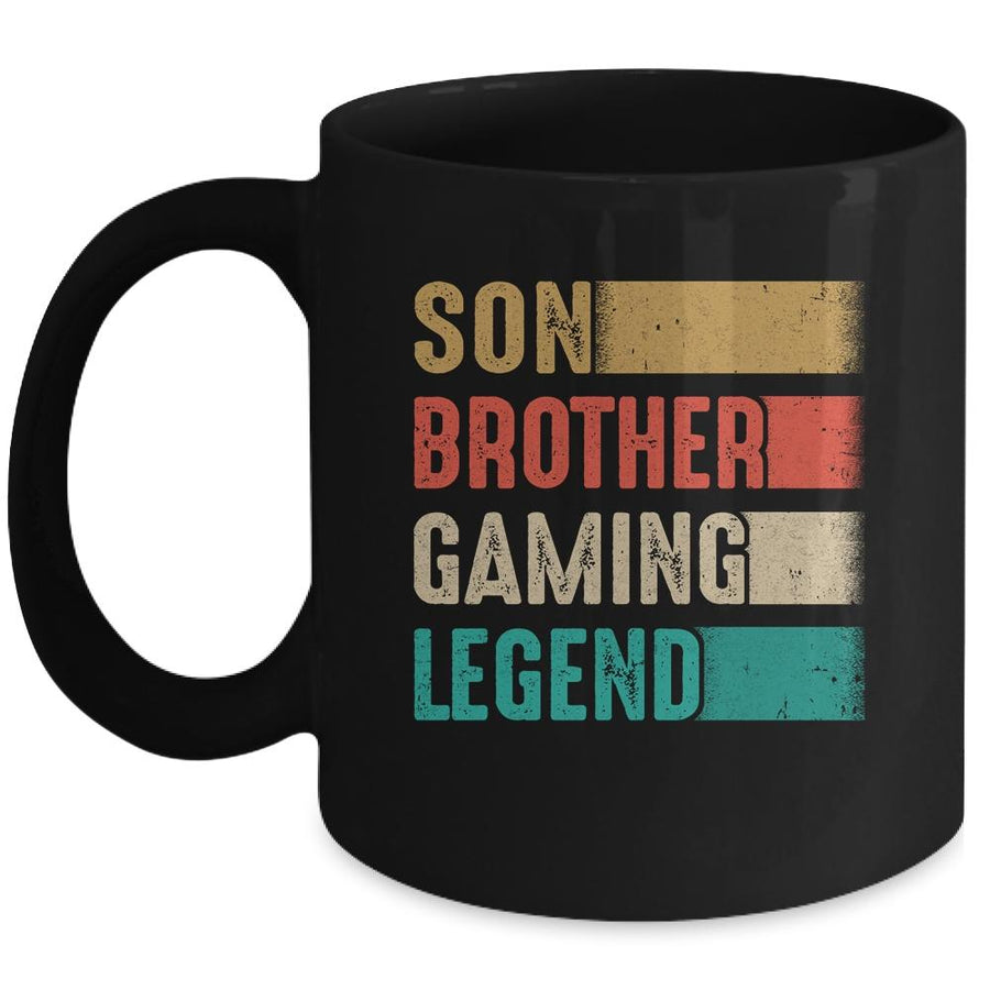Gamer Gifts For Boys Son Brother Gaming Legend Christmas Mug-Coffee Mug-Mug-Black