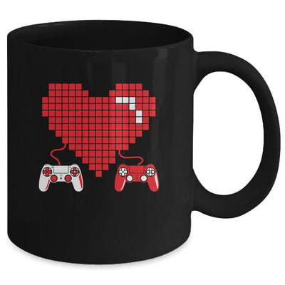 Gamer Heart Gift Game Lover Men Kids Boys Valentines Day Mug-Coffee Mug-