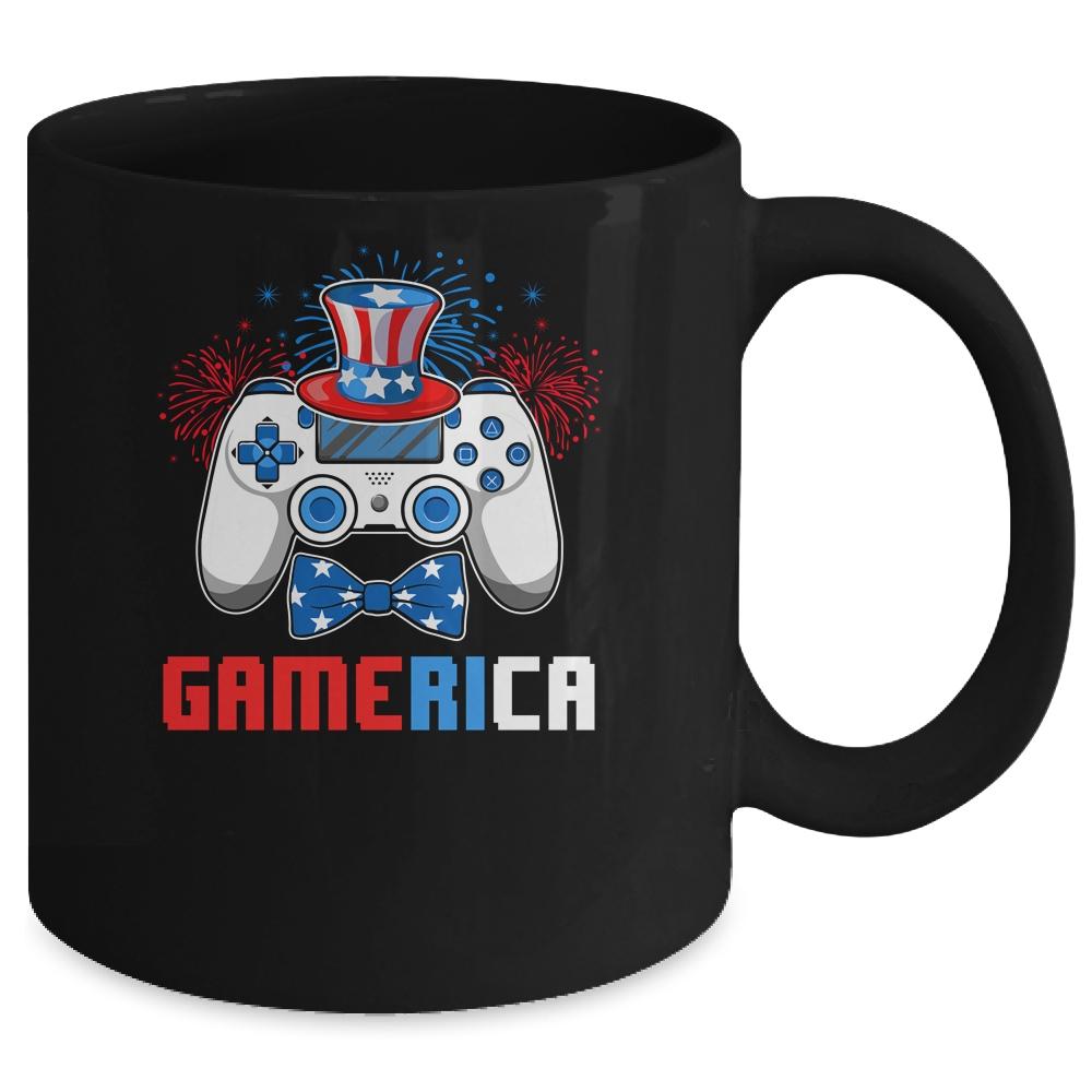 Gamerica 4th of July Video Game American Flag Boys Mug-Coffee Mug-