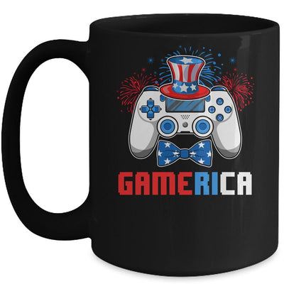 Gamerica 4th of July Video Game American Flag Boys Mug-Coffee Mug-Mug-Black