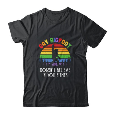 Gay Bigfoot Rainbow Sasquatch Retro Vintage-T-Shirt & Tank Top-Classic T-Shirt-Black