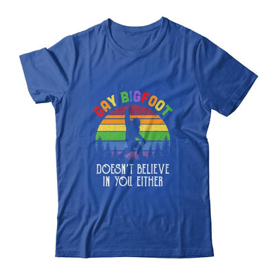 Gay Bigfoot Rainbow Sasquatch Retro Vintage-T-Shirt & Tank Top-Classic T-Shirt-Royal