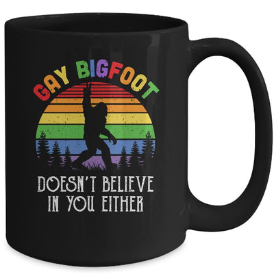 Gay Bigfoot Rainbow Sasquatch Retro Vintage Mug-Coffee Mug-