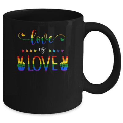 Gay Pride Rainbow Love Is Love LGBTQ Mug-Coffee Mug-