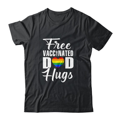 Gay Pride Vaccinated LGBT Lesbian LGBTQ Proud Dad-T-Shirt & Hoodie-Classic T-Shirt-Black