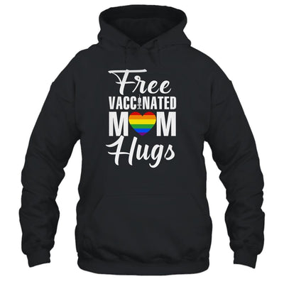 Gay Pride Vaccinated LGBT Lesbian LGBTQ Proud Mom-T-Shirt & Tank Top-Pullover Hoodie-Black